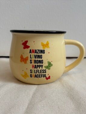 Silly Obsessions Mother Ceramic Mug with Butterfly Design